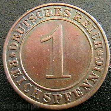 1 pfennig 1936 A Germania
