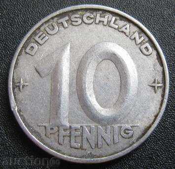 GERMANIA - 10 pfenigi 1950