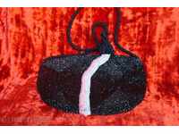 Women's small, official bag, beads, 5 colors, tapestry type with zipper.