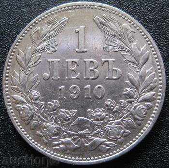 1 lev 1910 - silver