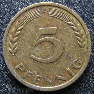 Γερμανία 5 pfeniga 1950. / F /