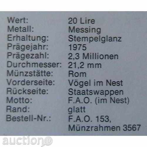 20 liras 1975 FAO, San Marino - 5 20 liras 1975 FAO, San Marino - 5