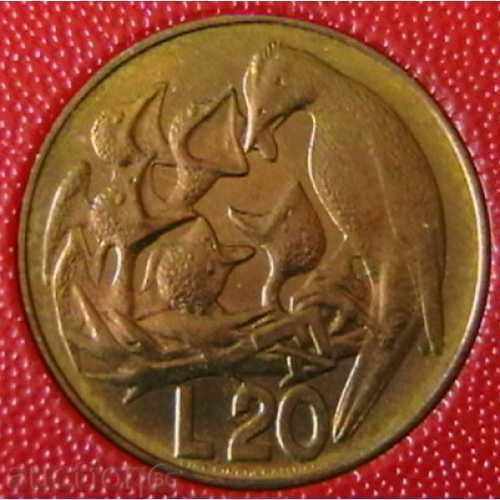 20 liras 1975 FAO, San Marino 20 liras 1975 FAO, San Marino