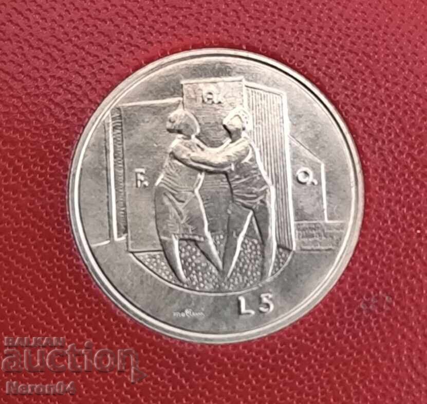 5 liras 1976 San Marino