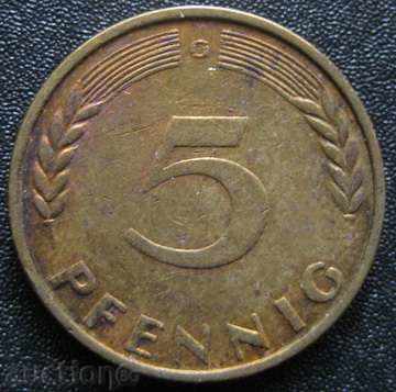 Γερμανία 5 feniga 1950. / G /