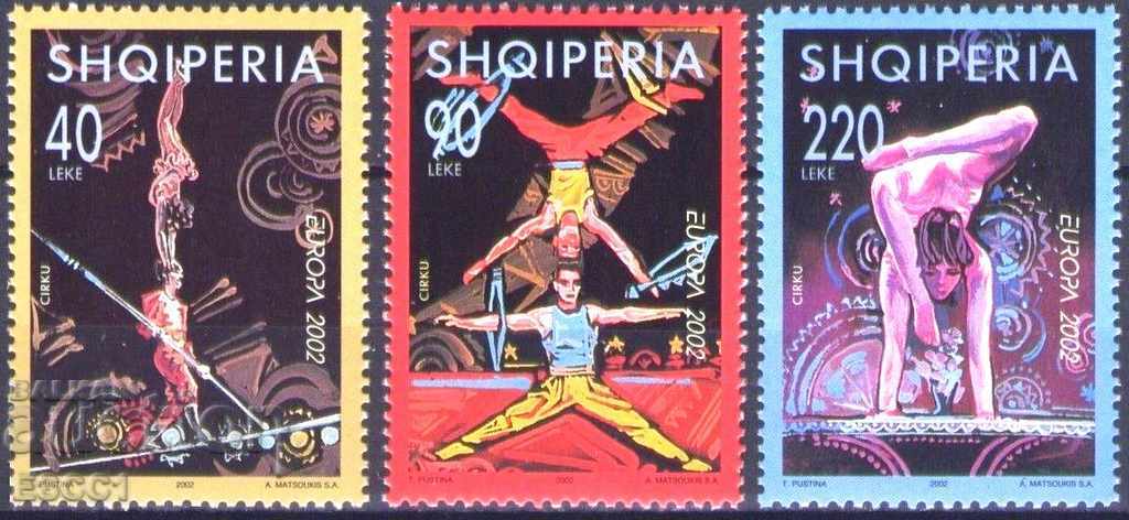 Чисти марки Europa CEPT 2002 от Албания