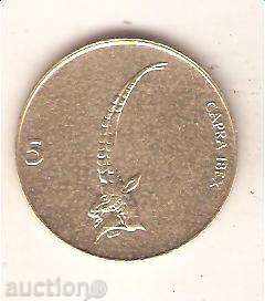 Slovenia 5 tolari 2000 cu preț 0.60 BGN | € 0.31