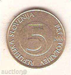 Slovenia 5 tolar 2000