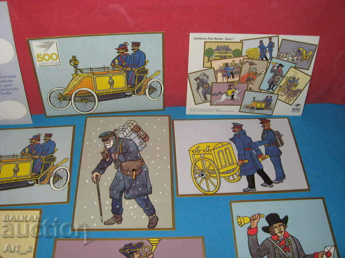Auction Lot of 10 postcards for 500 years of post in Germany Auction Lot of 10 postcards for 500 years of post in Germany