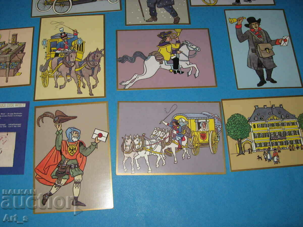 Delivery of Lot of 10 postcards for 500 years of post in Germany Delivery of Lot of 10 postcards for 500 years of post in Germany