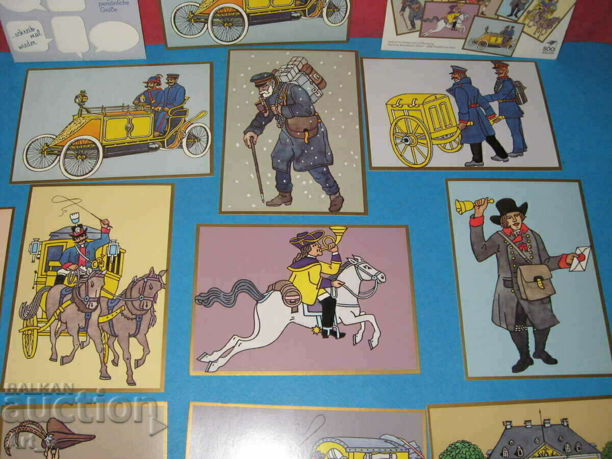 Lot of 10 postcards for 500 years of post in Germany - 5 Lot of 10 postcards for 500 years of post in Germany - 5