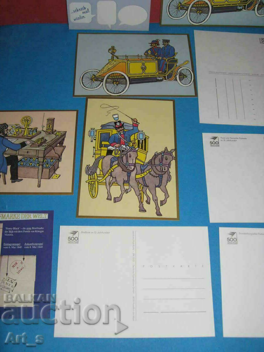 Lot of 10 postcards for 500 years of post in Germany - 6 Lot of 10 postcards for 500 years of post in Germany - 6