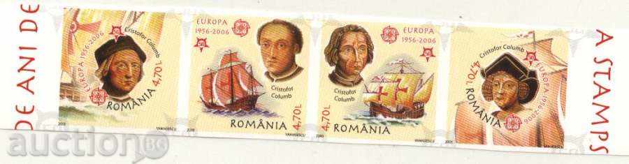 Чисти марки  50 години Европа СЕПТ  Кораби  2006 от Румъния