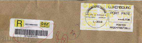 Traveled envelope 2011 from Luxembourg with price 1.00 BGN | € 0.51 Traveled envelope 2011 from Luxembourg with price 1.00 BGN | € 0.51