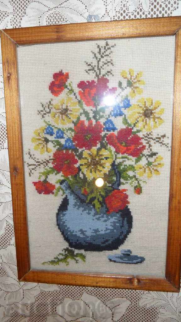TAPESTRY - teapot with a bouquet of fresh flowers