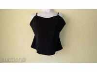Blouse black with straps, lining