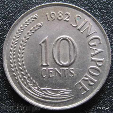 SINGAPORE-10 cents 1982