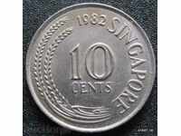SINGAPORE, 10 cenți, 1982.