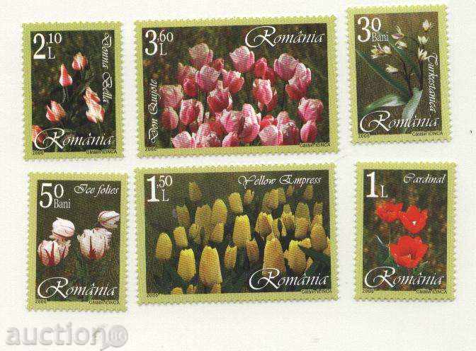 Чисти марки  Цветя Лалета 2006 Румъния