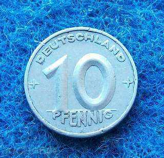 10 pfennig-1950g.-Α-GDR-RARE