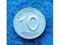 10 pfennig-1950g.-Α-GDR-RARE