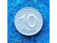 10 PFENINGA-1950-A-GDR-RED