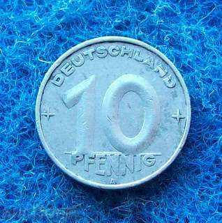 10 PFENINGA-1950-A-GDR-RED