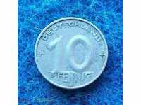 10 pfennig-1950g.-Α-GDR-RARE