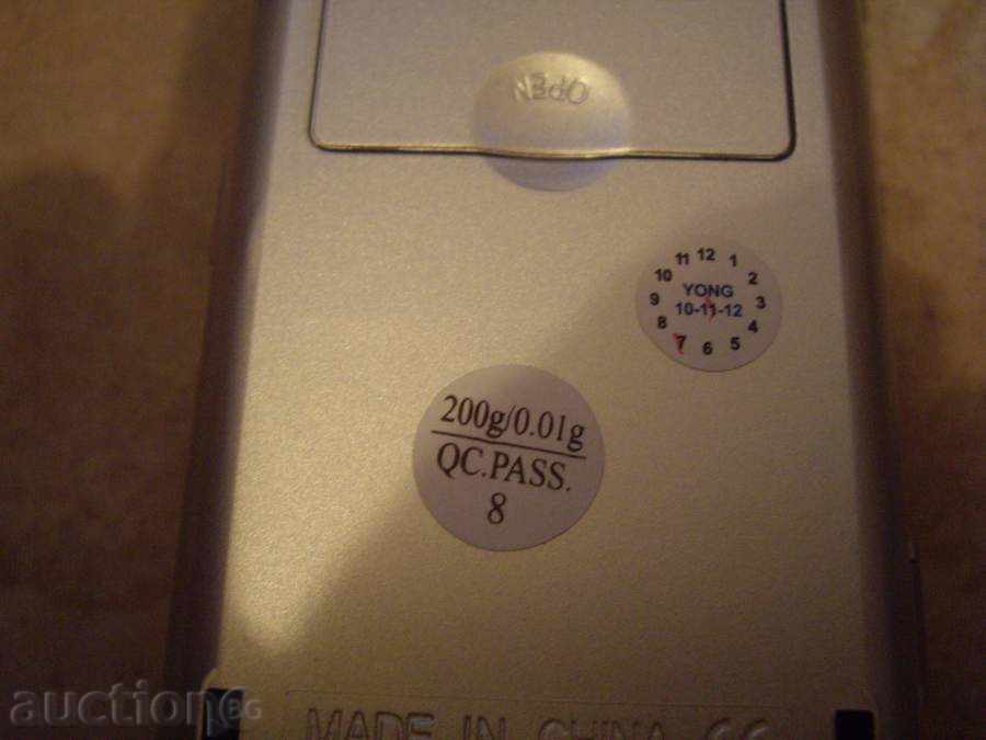 Електронна бижутерска везна до 0,200гр.Точност до 0,01г. с цена 20.00 лв. | € 10.23 Електронна бижутерска везна до 0,200гр.Точност до 0,01г. с цена 20.00 лв. | € 10.23