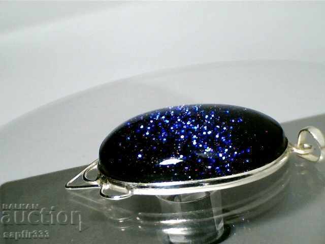 Silver pendant with Sun Sitara "Gold stone" - 7 Silver pendant with Sun Sitara "Gold stone" - 7