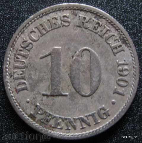 ΓΕΡΜΑΝΙΑ - 10 pfennig 1901.