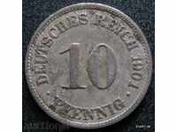 GERMANIA - 10 pfennig 1901.