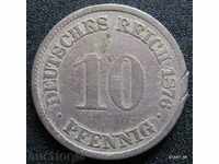 GERMANIA - 10 pfennig 1876