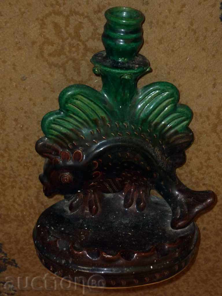 Auction Ancient ceramic candlestick Auction Ancient ceramic candlestick