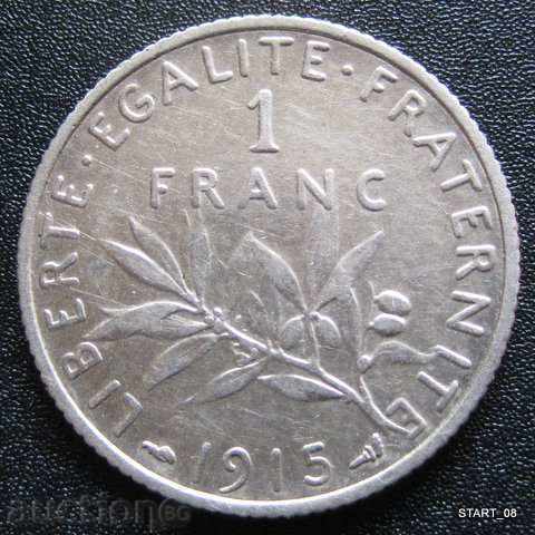 FRANȚA 1 Franc 1915 de argint