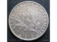 FRANȚA 1 Franc 1915 de argint