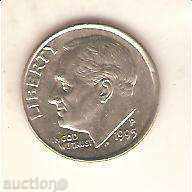 1 dime USA 1995 P * with price 0.50 BGN | € 0.26