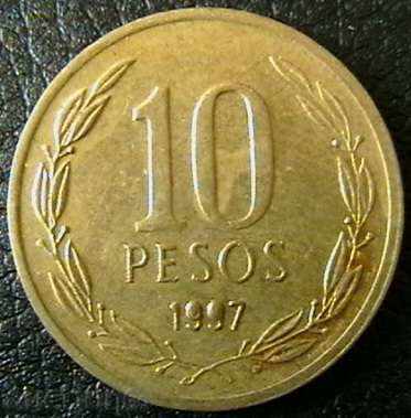 10 песо 1997, Чили