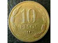 10 песо 1997, Чили