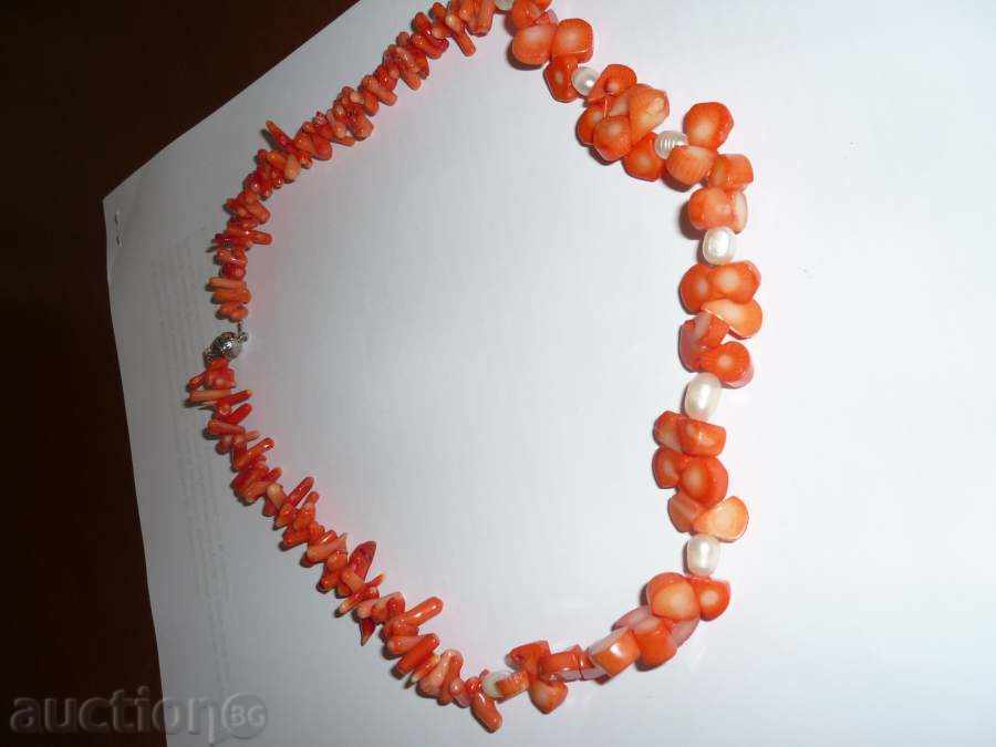 Gerdaine made of natural red coral and white pearl-2 with price 46.00 BGN | € 23.52