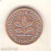 FFP 1 pfenig 1980 D with price 0.30 BGN | € 0.15