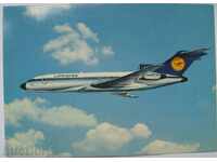 card - Lufthansa / Boeing 727 - 1977 - New