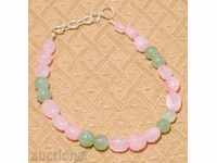 Brățară cuarț a crescut și verde aventurier 19,05 cm