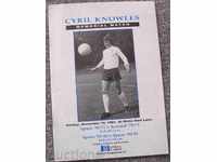 Program de fotbal Memorial meci Cyril Knowles