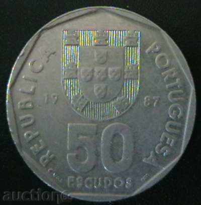 50 εσκούδο 1987 στην Πορτογαλία με τιμή 1.99 BGN | € 1.02