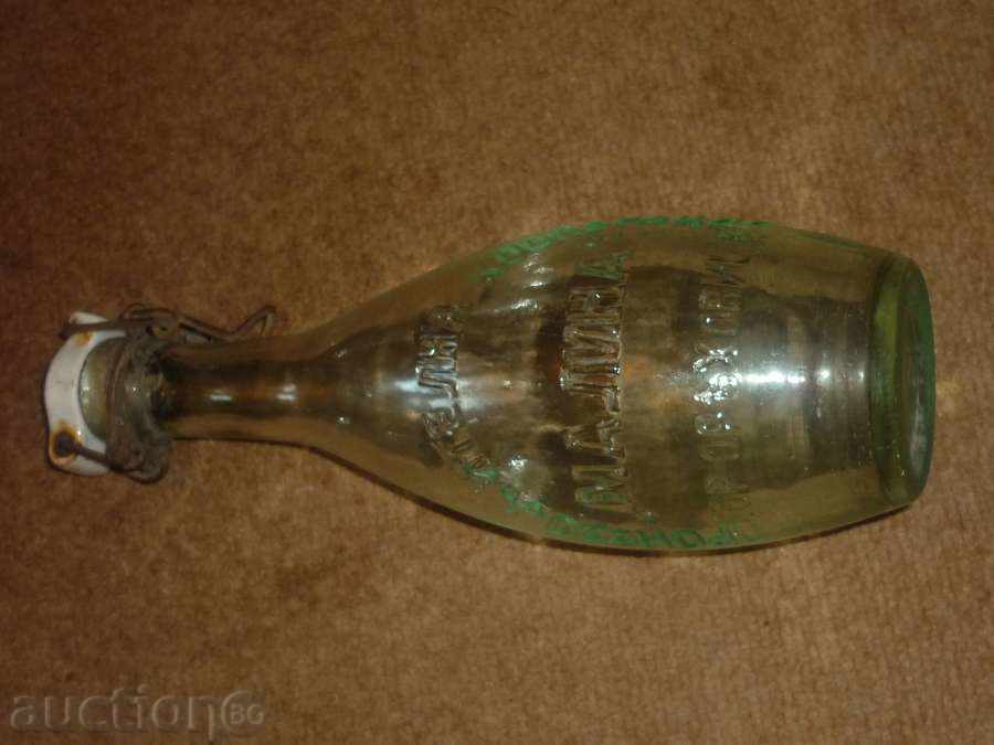 An old lemonade bottle of a Malina factory, a bottle