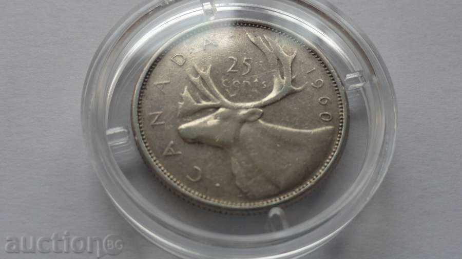 Canada 1960 - 25 Cents (Silver) - 5 Canada 1960 - 25 Cents (Silver) - 5