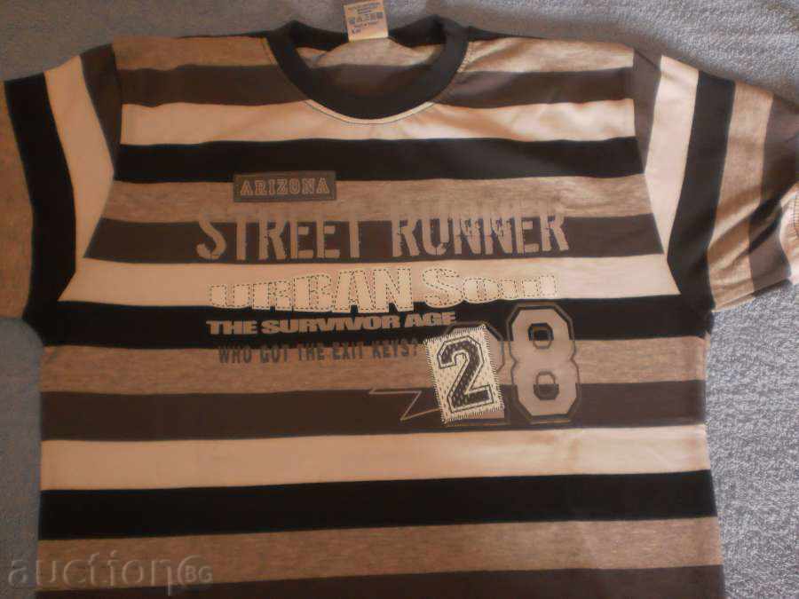 T-shirt for a 10 year old boy in stripes with price 10.00 BGN | € 5.11 T-shirt for a 10 year old boy in stripes with price 10.00 BGN | € 5.11