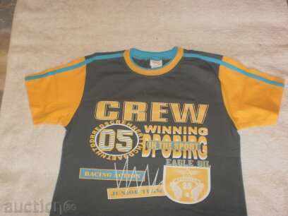 Auction  T-shirt in gray, yellow and turquoise, sizes 128,116 and 140