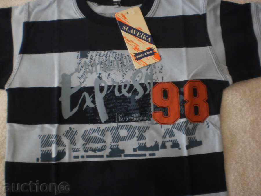 T-shirt for boy dark and light blue-new, number38 with price 10.00 BGN | € 5.11